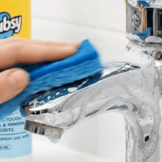 Gently loosen stains & wipe