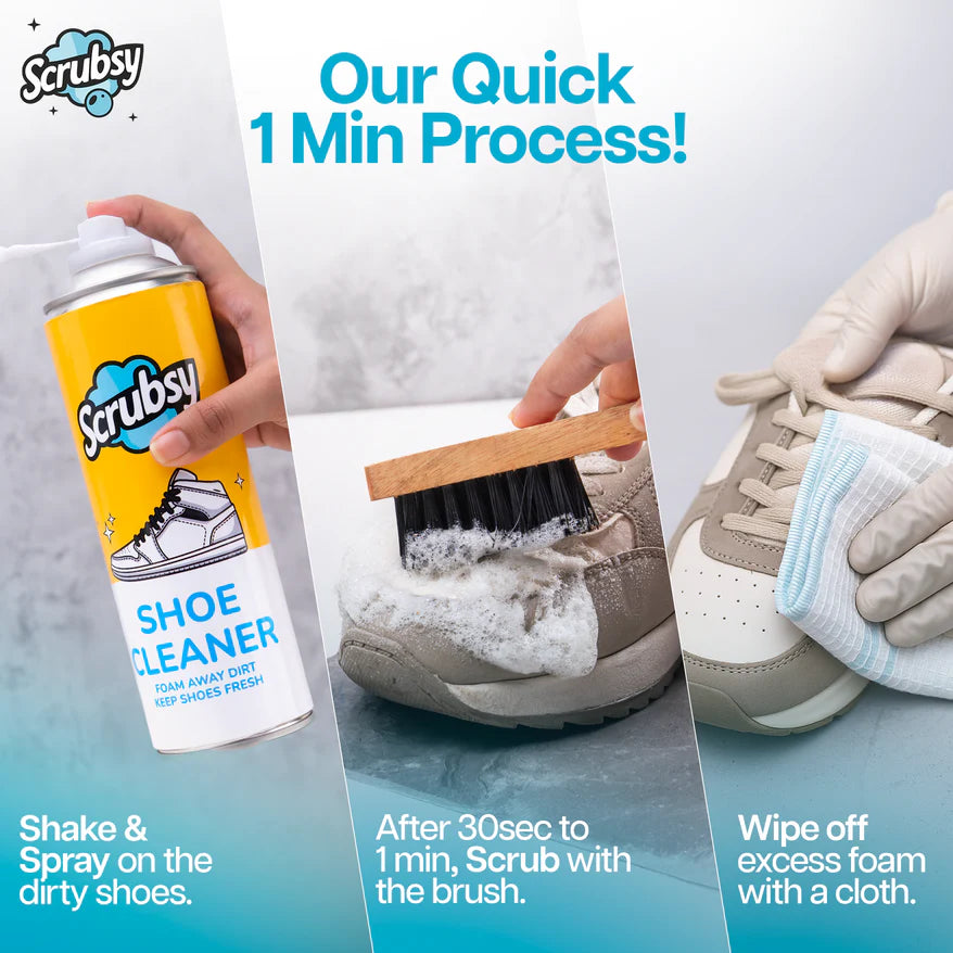 India's #1 Foam-Based Footwear Cleaner (Free Cleaning Brush) (Pack of 2)