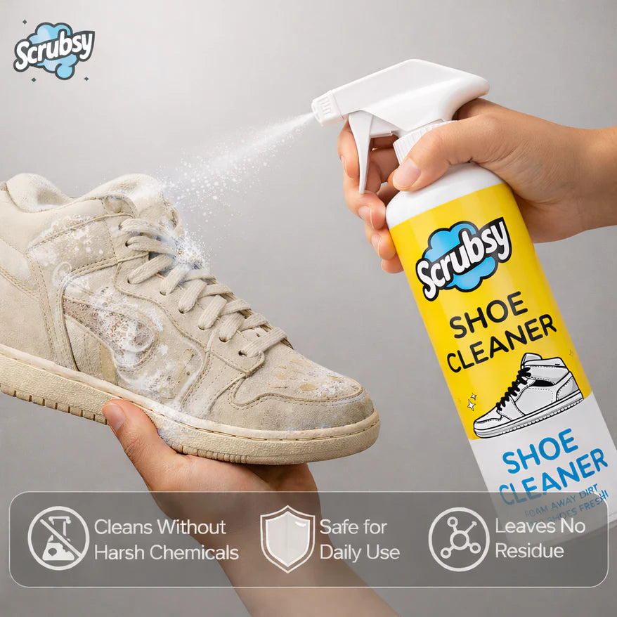 India's #1 All-in-1 Footwear Cleaner (1+1 Free) (Free Brush)